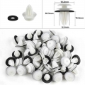 50pcs White Rivets With the Mat 10mm Hole Car Plastic Rivets for Door Panel Retainer Fastener Clips Universal Typle.|Nuts &