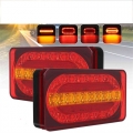 2pcs 12v Car Truck Tail Light Taillight Rear Brake Light Signal Lamp Indicator For Camper Trailer Lorry Bus Caravans - Truck Lig