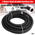 3 Meters AN4/AN6/AN8/AN10/AN12 Universal Car Fuel Hose Oil Gas Line Nylon Steel Braided Pipeline Radiator Brake Hose Fuel Pipes|