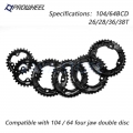 PROWHEEL 104/64BCD MTB Bicycle Sprockets Double Chainwheel 26T 28T 36T 38T Chainring Mountain Bike Crankset Tooth Plate Parts|Bi