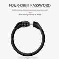 4 Digit Password Bicycle Code Lock Mountain Bike Portable Security Anti theft Cable Lock Steel Wire Lock Bicycle Accessories|Bic