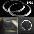 4pcs Speaker Ring Cover For BMW X1 F48 16 18 Stainless Front Rear Door Speaker Cover Ring Trim Speaker Decoration Trim Accessor|