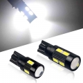 2pcs Car T10 Led 194 W5w 5630 Smd Led Canbus Light Bulb No Error Light Parking Clearance Side Turn Signal Light White 12v - Sign