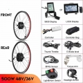 Kunray Motor Wheel 500w Electric Bicycle Kit 48v Ebike Conversion Kit 36v Ebike Kit Hub Motor Wheel Electric Bike Conversion Kit