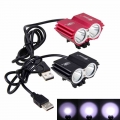 Waterproof USB Bike Light 8000LM 2 X T6 LED Front Bicycle Headlight Dual Lamps for Cycling No Battery|usb bike light|bicycle hea