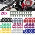 20pcs M6 Jdm Typeface Hex Washers Screws Fasteners For Fender Engine Etc - Nuts & Bolts - ebikpro.com