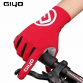 GIYO Touch Screen Long Full Fingers Half Gel Sports Cycling Gloves MTB Road Bike Racing Glove Women Men Bicycle S02 breaking w|