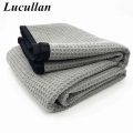 Lucullan 2 Sizes (16"x24")(24"x35")Car Drying Clothes Super Absorbancy Waffle Weave Glass and Window Microfi