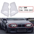 1 Pair Car Headlight Cover Lampshade Waterproof Bright Shell Cover For Bmw E46 3 Series 4 Door 1998-2001 Lamp Clear Lens Cover -