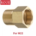 Pressure Washer Coupler 4500 PSI Metal Material M22 15mm Male Thread To M22 14mm Connector Internal Thread Hose Pipe Adapter|Wat