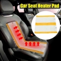 2pcs 12v Universal Car Heated Seat Covers Pad Carbon Fiber Heated Auto Car Seat Heating Pad Winter Warmer Heater Mat - Automobil