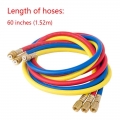 60" 1.5m A/c Charging Hose Set For Hvac Air Condition Refrigerant R12 R22 R502 - A/c Hoses & Fittings - ebikpro.co