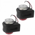 2PCs Wearproof Universal 12LED Auto Side Marker Lights Bright Flat Lamp Indicator 10 30V For Truck Trailer Lorry|Truck Light Sys