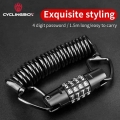 CyclingBOX Mini Bicycle Helmet Lock Anti theft bike 1.5M Steel Cable Cycling Password Lock Security Scooter MTB Bike Accessories