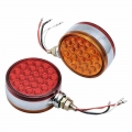 1PC Trailer Lights Round LED Side Marker Light Stop Turn Signal Tail Lights Lamp for Trucks Cars Trailers Lorry Tractors|Truck L