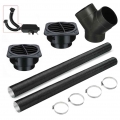 75mm Diesel Heater Pipe Duct + Warm Air Outlet For Webasto For Eberspacher For Propex Diesel Heater Vent Hose Clips Set - Heater