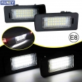 2x Canbus Led Number Plate Hid White Rear Tag License Plate Light Lamp For Bmw E39 M5 E70 E71 X5 X6 E60 M5 E90 E92 E93 M3 - Sign