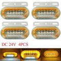 24V LED Car Truck Side Marker Lights Car External Lights Signal Indicator Lamp Warning Tail Light 3 Modes Trailer Lorry|Truck Li