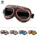 Roaopp Retro Motorcycle Goggles Glasses Vintage Moto Classic Goggles For Harley Pilot Steampunk Atv Bike Copper Helmet - Glasses