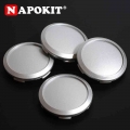 4pcs/lot 64mm(60mm) Black Silver Auto Car Wheel Center Caps Cover Car Badge Rear Emblem 64mm Car Rim Wheel Hub - Wheel Center Ca