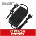 36V 48V 52V 4A Lithium battery charger li ion battery pack charger for ebike electric bike DC XLR RCA|Electric Bicycle Accessori