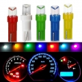 10pcs T5 LED Car Dash Dashboard Lights 74 73 286 Instrument Panel Lamp Speedometer Wedge Side Bulb Concave Lens Green White Blue