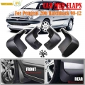 4Pcs Car Fender Mud Flaps Front Rear Mudflaps Mud Splash Guards Mudguards For Peugeot 206 1998 2012 Hatchback Hatch|Mudguards|