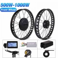 Fat Bike Front Wheel Electric Bicycle Kit 48V 1000W Snow Bike Conversion kit 4.0 Wheel Bafang MXUS Hub Motor 20 inch 26 inch|Ele