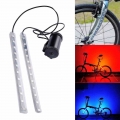 MTB Bike Bicycle Front Rear Fork 12 LED 8 Modes Strip Light Bar Wheel Decor Lamp Road Bike Front Light Headlight Cycling Light|B