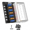 12 way Fuse Box Set With LED Indicator Damp Proof Protection For Car Boat Marine Trike Medium Fuse Medium Manual Reset Fuse|Fuse