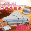 Adjustable Reflective 11 22FT Boat Cover 300D Oxford Fabric Outdoor Protection Waterproof Anti Smashing Tear Proof Fit Bass Boat