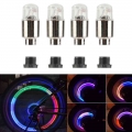 4 PCs Glowing wheel caps, led caps on the nipple wheel for car, bicycle, moped, motorcycle|Valve Stems & Caps| - Officemat