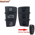 Okeytech 3 Buttons Replacement Car Key Rubber Button Pad For Audi A3 A4 A5 A6 A8 Q5 Q7 Tt S Line Rs Flip Remote Key Shell Case -