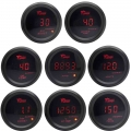 52mm Boost Gauge/Water Temp/Oil Temp/Oil Press/Voltage/Tachometer Gauge Digital Red led Black Case|gauge digital|case blackcase