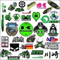 40 Pcs Motorcycle Kawasaki Stickers Decals Set Tank Logo Z900 Z800 Z750 Z1000 Z400 Z650 Ninja 650 400 Versys Racing Team Kit - D