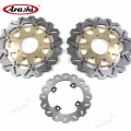 Arashi 1 Set For KAWASAKI NINJA ZX10R 1000 2004 2005 2006 2007 CNC Front Rear Brake Disc Rotors ZX6R NINJA 600 2007 2015|Brake D