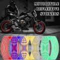 16 Strips Reflective Motocross Bike Motorcycle Sticker For 14' 18' Motorcycle Auto Wheel Rim Motorbike Moto Stickers Car