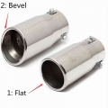 Exhaust Pipe Tip Car Auto Muffler Steel Stainless Trim Tail Tube Auto Replacement Parts Exhaust Systems Mufflers Vehicle Chrome|