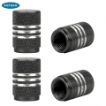 4pcs/lot Tire Stem Valve Caps Aluminium Car Dustproof Caps Tire Wheel Stem Air Valve Caps - Valve Stems & Caps - Officematic