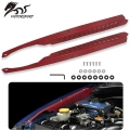 2PCS Aluminum Left Right Fender Shrouds Kit Red Panel Plate Engine Bay w/ Hardware For 2008 2014 Subaru WRX & STI YX02429|Ra