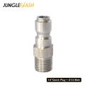 Jungleflash High Pressure Washer Car Washer Snow Foam Lance Adapter Connector 1/4" Quick Release Plug Fitting G1/4 Male - W