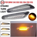 2pcs Smoke Led Side Marker Light Flowing Water Indicator Turn Signal Lights For Bmw E90 E91 E92 E93 E60 E81 E82 E61 Error Free -