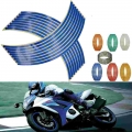 16Pcs Universal Waterproof Motorcycle Wheel Rim Reflective Stickers Moto Auto Decal For Suzuki GSF600 gsf 600 650S Bandit B KING