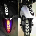 Waterproof Reflective Motorcycle Stickers Wheel on Fender Safety Warning Arrow Tape Car Decals Motorbike Decoration Accessories|