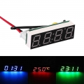 New Mini Car Digital Clock Thermometer Voltmeter 3 In 1 Led Display Digital Timer Voltmeter Interior Electronic Accesso - Clocks