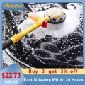 1set Automatic Car Foam Brush Wash Professional Spray Foam Rotating Brush Portable Auto Clean Tools Chenille Microfiber Wash Mop