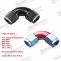 4AN 6AN 8AN 10AN 12AN 90 Degree Female To Female Full Flow Adapter|Fuel Supply & Treatment| - ebikpro.com