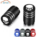 4pcs Skull Car Valve Caps Wheel Valve Cap Auto Tyre Air Valve Stem Caps Dust Cover For Bike Car Vehicles Styling - Valve Stems &