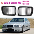 Black E36 Grille Abs Front Replacement Hood Kidney Grill For Bmw E36 1997 1998 1999 For Bmw 318i 323i 325i 320i 328i - Racing Gr