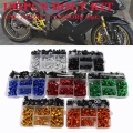 For Kawasaki Honda Yamaha Bmw Suzuki Pit Dirt Bike Aprilia Ducati Uiversal Motorcycle Full Fairing Bolts Kit Bodywork Screws Nut